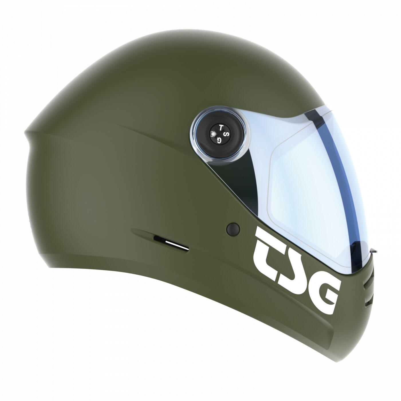 TSG Schutz | Tsg Helm Pass 2.0 Einfarbiger Helm | Satin-Oliv | Bonus-Visier | Tsg