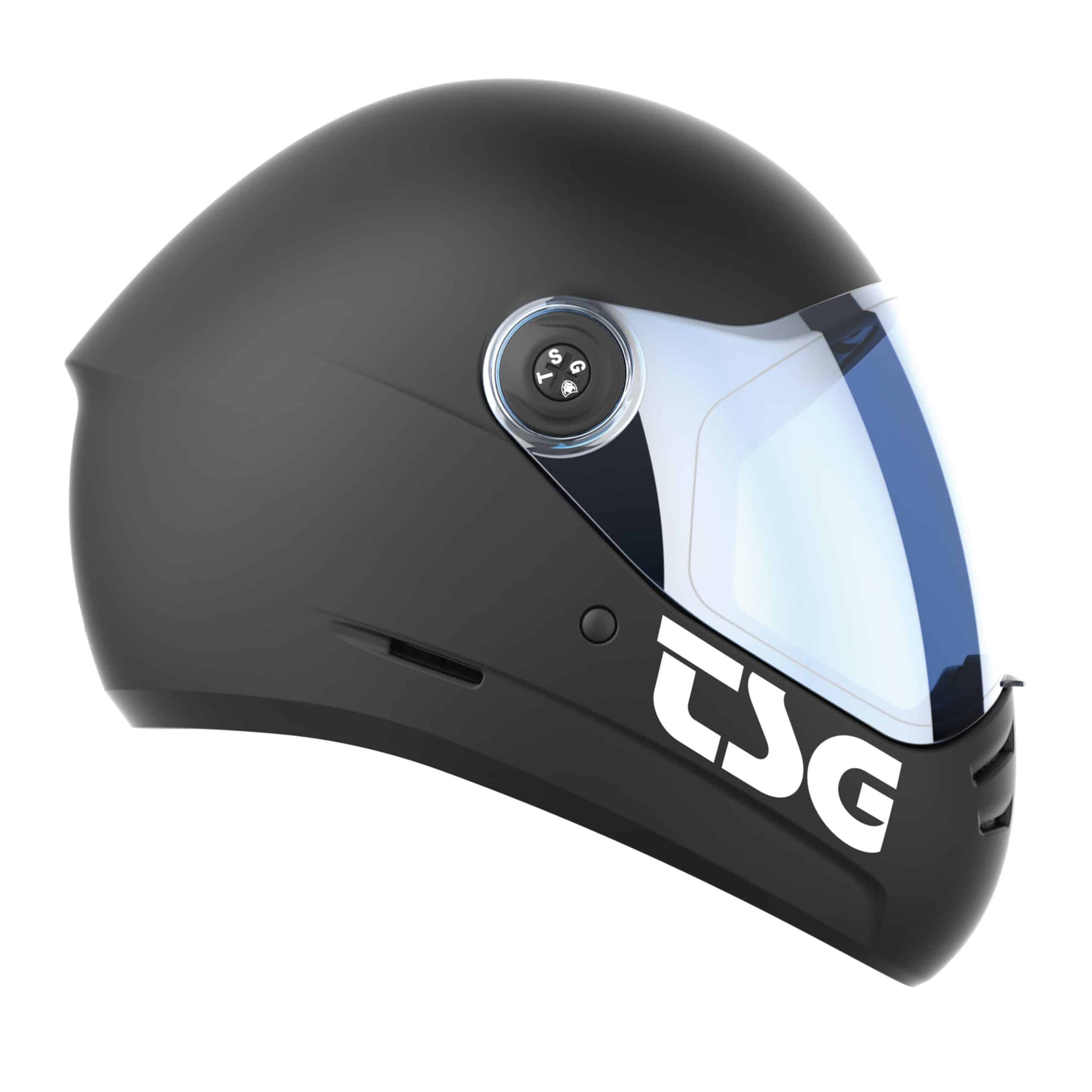 TSG TSG Pass 2.0 Helm (+Visier) S Black Satin