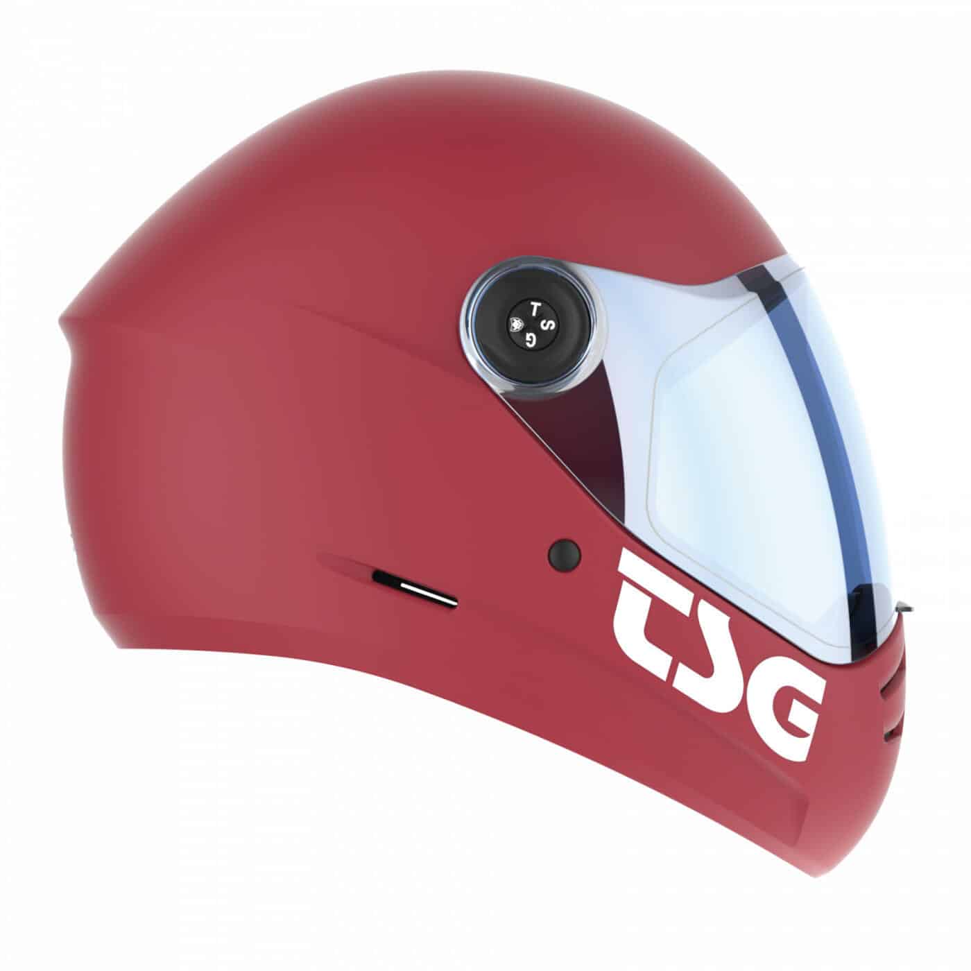 TSG TSG Pass 2.0 Helm (+Visier) XL Red Satin