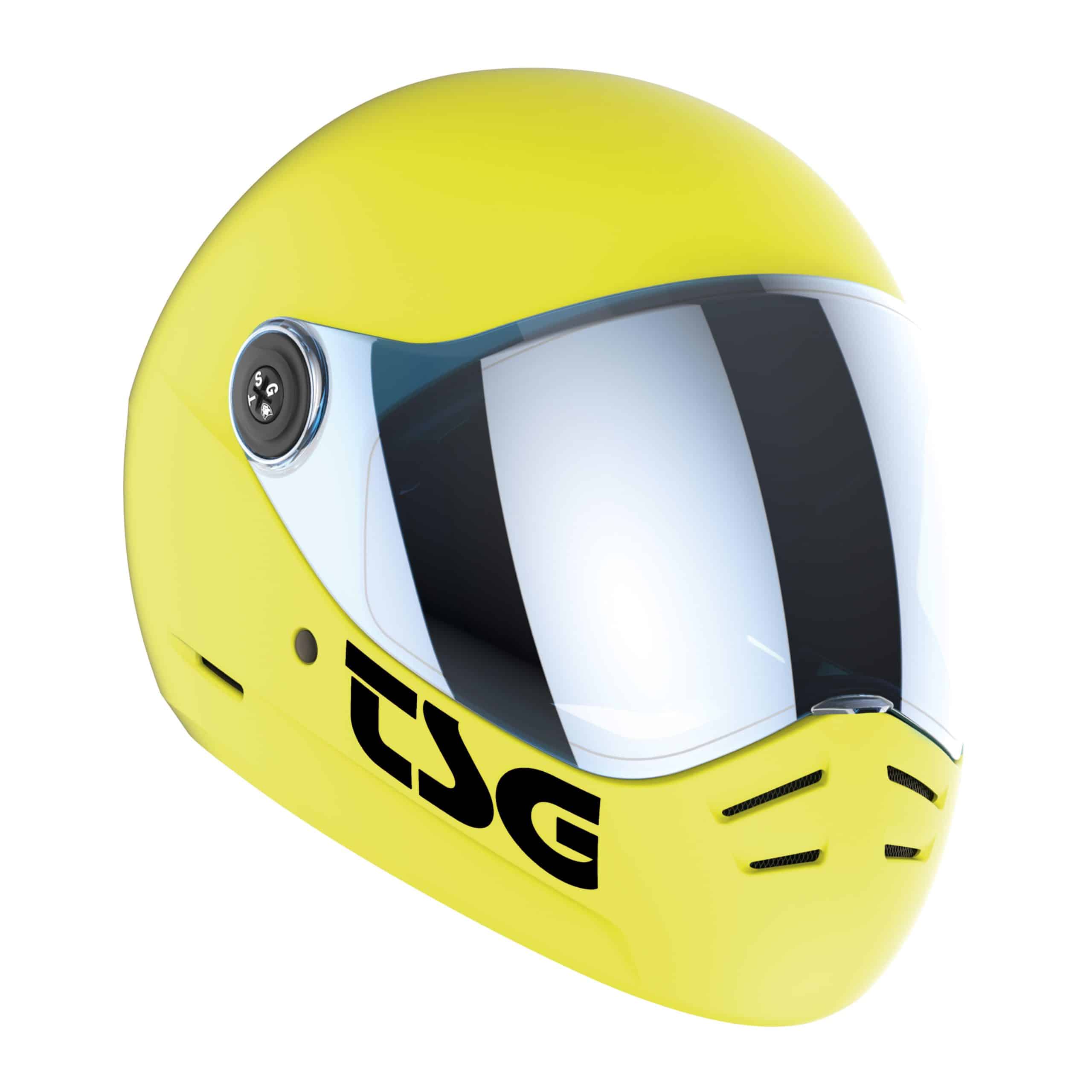 TSG TSG Pass 2.0 Vollfarbschutz (+ Bonusvisier) Satin Acid Yellow S 79014-30-178
