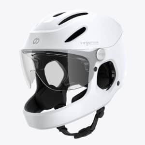 VIRGOMOVE Virgo Integral Weiss - Integralhelm Urban mit Visier und Rücklicht