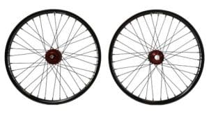 paar pride control sd m08 20    406  aluminium disc wheels 28h red hub